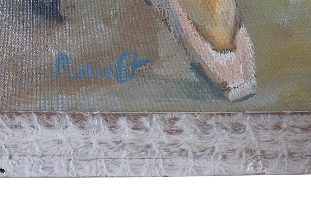 Painting 'During the Interval' by Rault- Oil on Canvas-Portrait-Dancers-Ballet-Framed Painting-French Painting-Wall Decoration-Wall Art-AD & PS Antiques