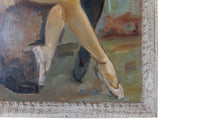 Painting 'During the Interval' by Rault- Oil on Canvas-Portrait-Dancers-Ballet-Framed Painting-French Painting-Wall Decoration-Wall Art-AD & PS Antiques