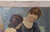 Painting 'During the Interval' by Rault- Oil on Canvas-Portrait-Dancers-Ballet-Framed Painting-French Painting-Wall Decoration-Wall Art-AD & PS Antiques