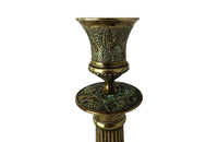 Pair of Brass Neoclassical Revival Candlesticks-19th century French candlesticks-French Antiques-Lighting-Antique Candlesticks-Antique Candle Holders-AD & PS Antiques