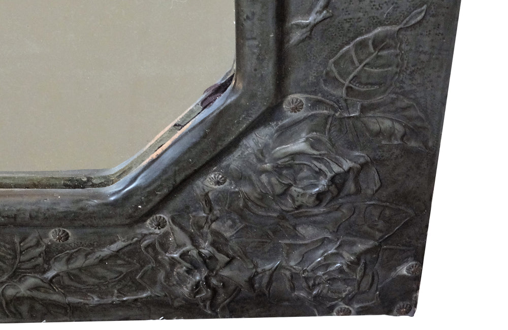 Pair of Aesthetic Movement Pewter Mirrors- Arts & Crafts- Antique Mirrors- Pair of Mirrors- AD & PS Antiques