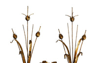 Pair of Bulrush Wall Lights- Mid Century Lighting -Wall Lights - Appliques - Vintage Lighting -AD & PS Antiques