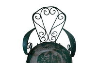 Pair of French iron garden armchairs- Garden Furniture- Iron Garden Chairs -French Antiques- Antique Garden Furniture- Vintage Garden Chairs -Seating - Art Populaire Furniture-AD & PS Antiques