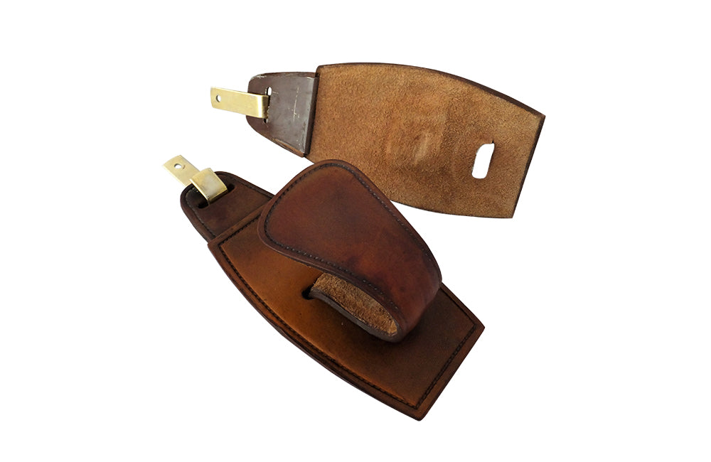 Jacques Adnet Style Leather Hooks-Hooks-Leather Accessories-Adnet Style-Mid Century Modern-French Designers-Mid Century Modern Accessories-AD & PS Antiques