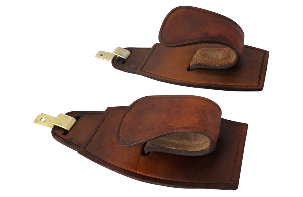 Jacques Adnet Style Leather Hooks-Hooks-Leather Accessories-Adnet Style-Mid Century Modern-French Designers-Mid Century Modern Accessories-AD & PS Antiques