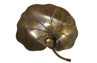 Pair of Brass Lotus Leaf Wall Lights-Lily Pad Wall Lights-Vintage Appliques-Lighting -Mid Century Modern-AD & PS Antiques