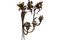 PAIR OF GILT TOLE LILY APPLIQUES