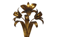 PAIR OF GILT TOLE LILY APPLIQUES