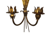PAIR OF GILT TOLE LILY APPLIQUES