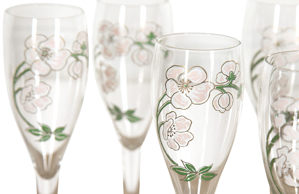SET OF EIGHT PERRIER JOUET CHAMPAGNE FLUTES