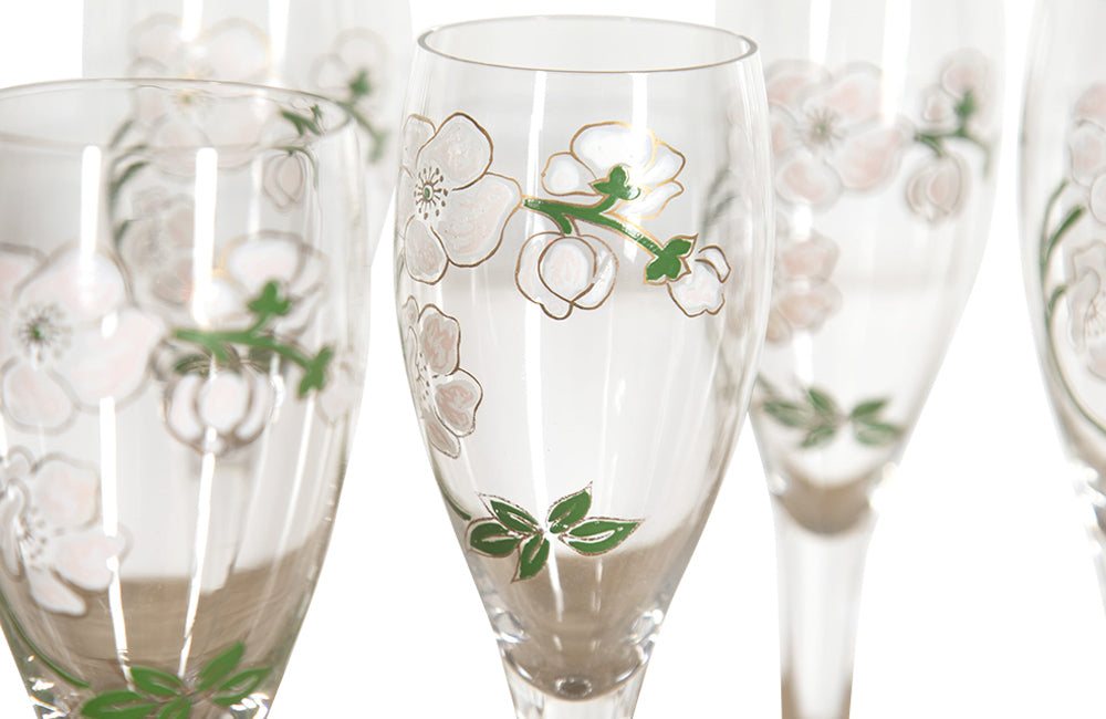 SET OF EIGHT PERRIER JOUET CHAMPAGNE FLUTES