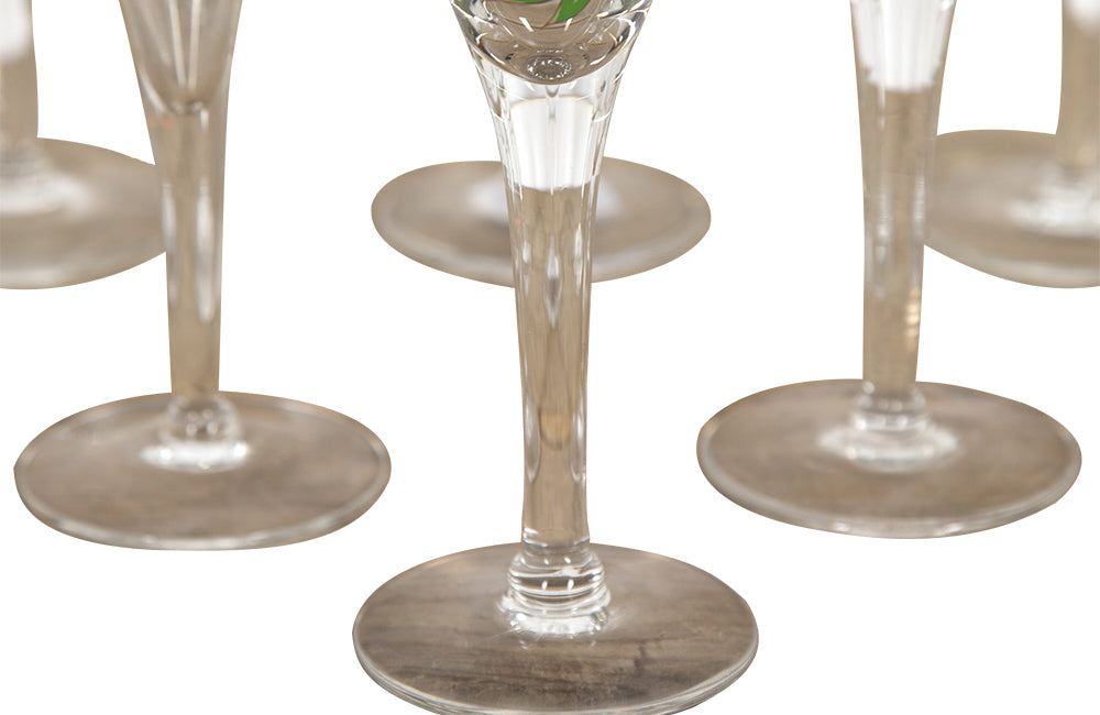 SET OF EIGHT PERRIER JOUET CHAMPAGNE FLUTES