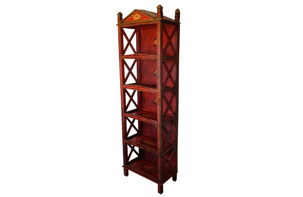 Painted Decorative Shelves - Indian Antiques - Bookshelves - Decorative Shelves - Painted Furniture -Decorative Antiques - AD & PS Antiques