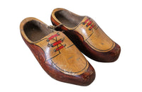 PAIR OF PAINTED WOODEN CLOGS