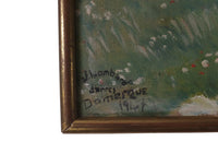 20th century Portrait After Domergue - Oil on Canvas - French Portrait - Signed Art -Vintage Artwork - Decorative Antiques - French Decorative Antiques - Domergue - French Art - Antique Shops Tetbury - AD & PS Antiques