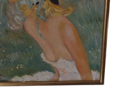 20th century Portrait After Domergue - Oil on Canvas - French Portrait - Signed Art -Vintage Artwork - Decorative Antiques - French Decorative Antiques - Domergue - French Art - Antique Shops Tetbury - AD & PS Antiques