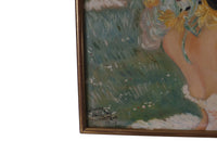 20th century Portrait After Domergue - Oil on Canvas - French Portrait - Signed Art -Vintage Artwork - Decorative Antiques - French Decorative Antiques - Domergue - French Art - Antique Shops Tetbury - AD & PS Antiques
