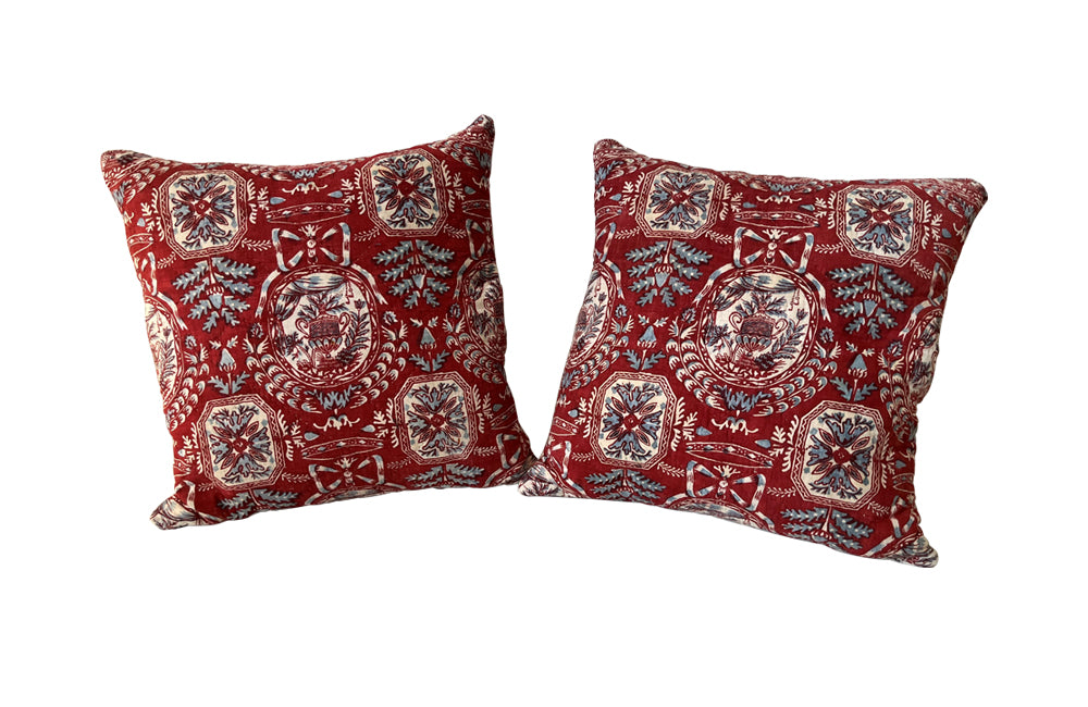 Pair of 19th Century French Quilt Cushions - French Decorative Antiques - Antique textiles - Antique Quilt - French Antique Textiles - Decorative Accessories - Antique Shops Tetbury - adpsantiques - AD & PS Antiques