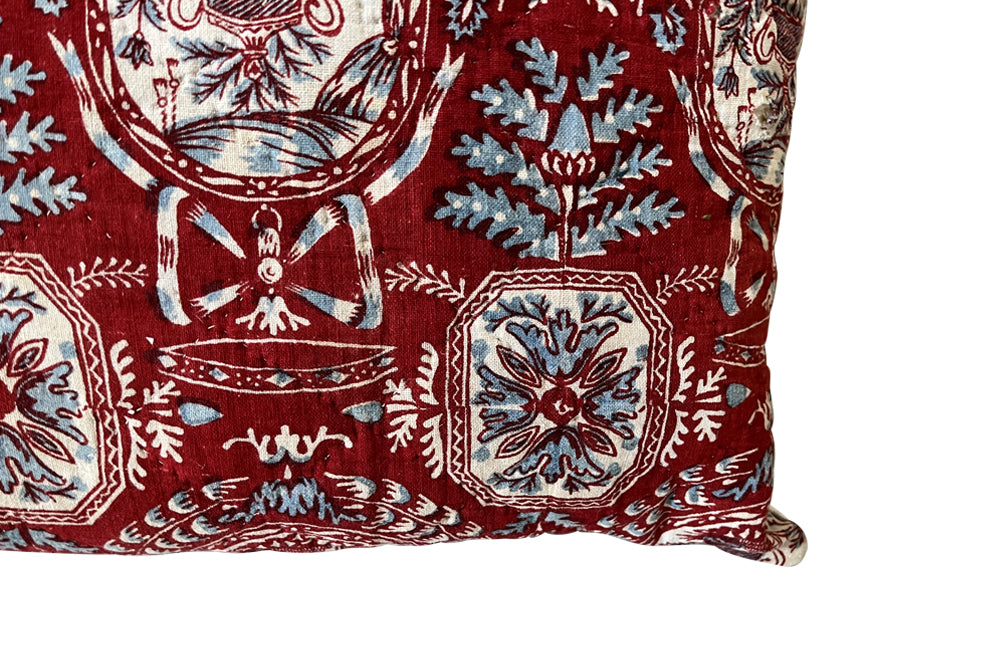 Pair of 19th Century French Quilt Cushions - French Decorative Antiques - Antique textiles - Antique Quilt - French Antique Textiles - Decorative Accessories - Antique Shops Tetbury - adpsantiques - AD & PS Antiques