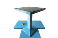 Pair Of Blue Iron Tolix Kub Tables - French Mid Century Furniture - Bistro Tables - Tolix Tables - Side Tables - Pairs of Tables - Iron Table - Mid Century Furniture - Vintage Tables - Blue Table - Dining Tables - Antique Shops Tetbury - adpsantiques - AD & PS Antiques