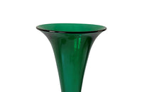 Pair of Tall Green Trumpet Vases - French Decorative Antiques