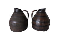 Pair of 19th Century Wine Jugs-Burgundy Wine Pitchers-French Antiques-Decorative Accessories-Kitchenalia-AD & PS Antiques