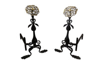 Pair of Aesthetic Movement Andirons - Firedogs - Antique Andirons - Aesthetic Movement -  arts & crafts - Fireplace Accessories - Antique Shops Tetbury - AD & PS Antiques