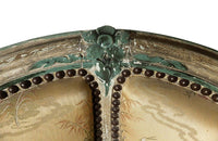 Pair of French Louis XV Revival Armchairs-Pair Of French 19th Century bergeres-French Antiques-Seating-Antique Seating -Silk Upholstery-AD & PS Antiques