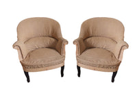 Pair of French Armchairs-French Antiques-French crapauds-Upholstered Arnchairs-Antique Seating-Napoleon III Armchairs-AD & PS Antiques