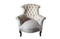 Pair Of French Button Back Armchairs-Napoleon III Armchairs-Large Antique Armchairs-French Antiques-Antique Seating-AD & PS Antiques