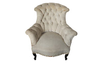 Pair Of French Button Back Armchairs-Napoleon III Armchairs-Large Antique Armchairs-French Antiques-Antique Seating-AD & PS Antiques