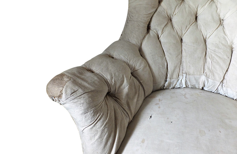 Pair Of French Button Back Armchairs-Napoleon III Armchairs-Large Antique Armchairs-French Antiques-Antique Seating-AD & PS Antiques