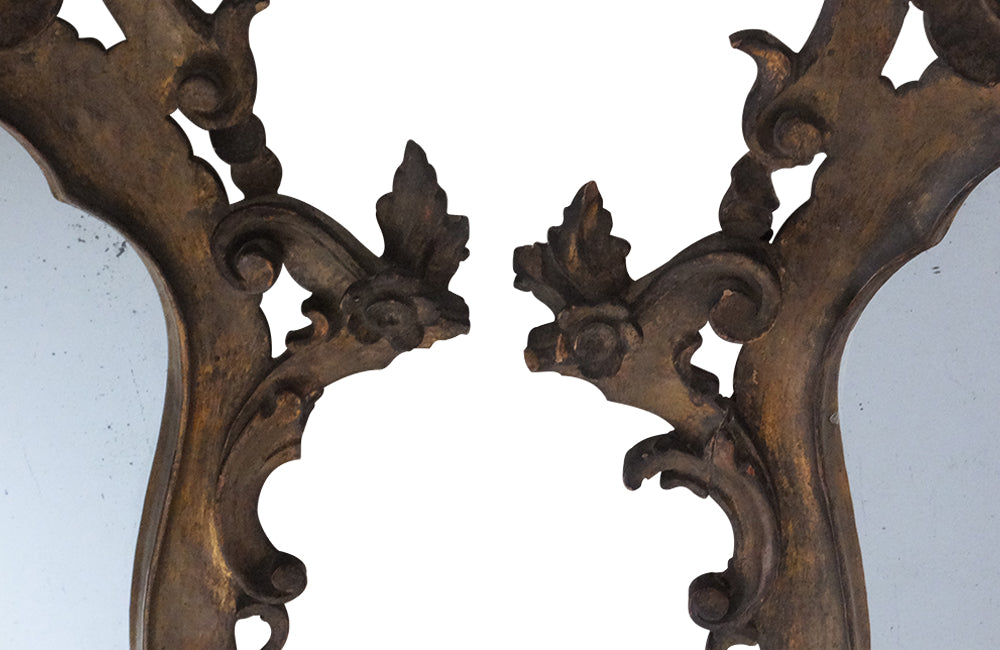 Pair of 19th Century Venetian Mirrored Appliques – Antique Wall Lights – Antique Mirrors - Italian Antiques - Wall Decoration - Carved Mirrors - Decorative Antiques - AD & PS Antiques