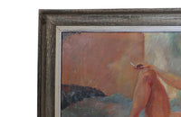 Large Signed Reclining Nude Painting - Oil on Canvas- Paintings- Signed Paintings- AD & PS Antiques