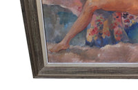 Large Signed Reclining Nude Painting - Oil on Canvas- Paintings- Signed Paintings- AD & PS Antiques