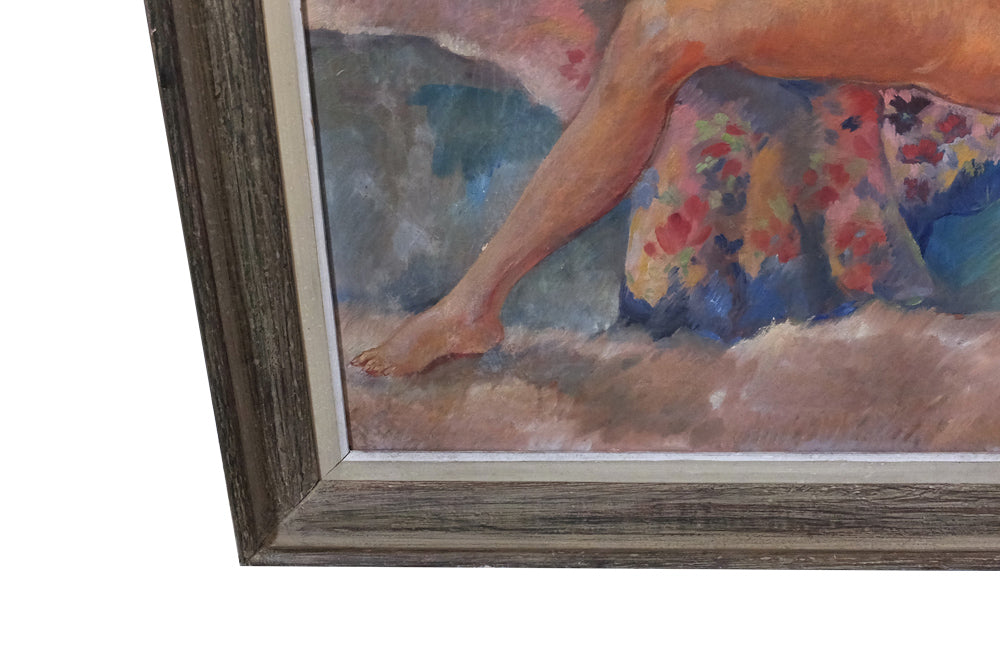 Large Signed Reclining Nude Painting - Oil on Canvas- Paintings- Signed Paintings- AD & PS Antiques