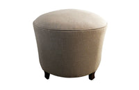 ROUND FRENCH UPHOLSTERED FOOTSTOOL