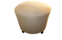 ROUND FRENCH UPHOLSTERED FOOTSTOOL