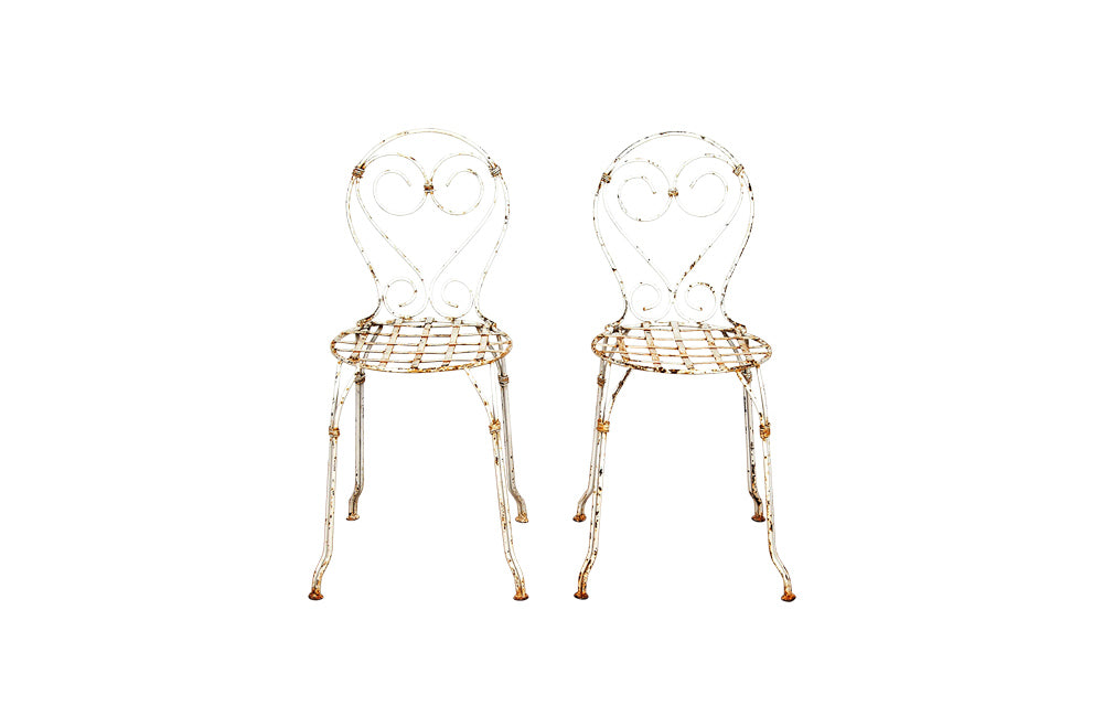 Six French Iron Garden Chairs - French Antiques - Garden Antiques -Garden Chairs - AD & PS Antiques