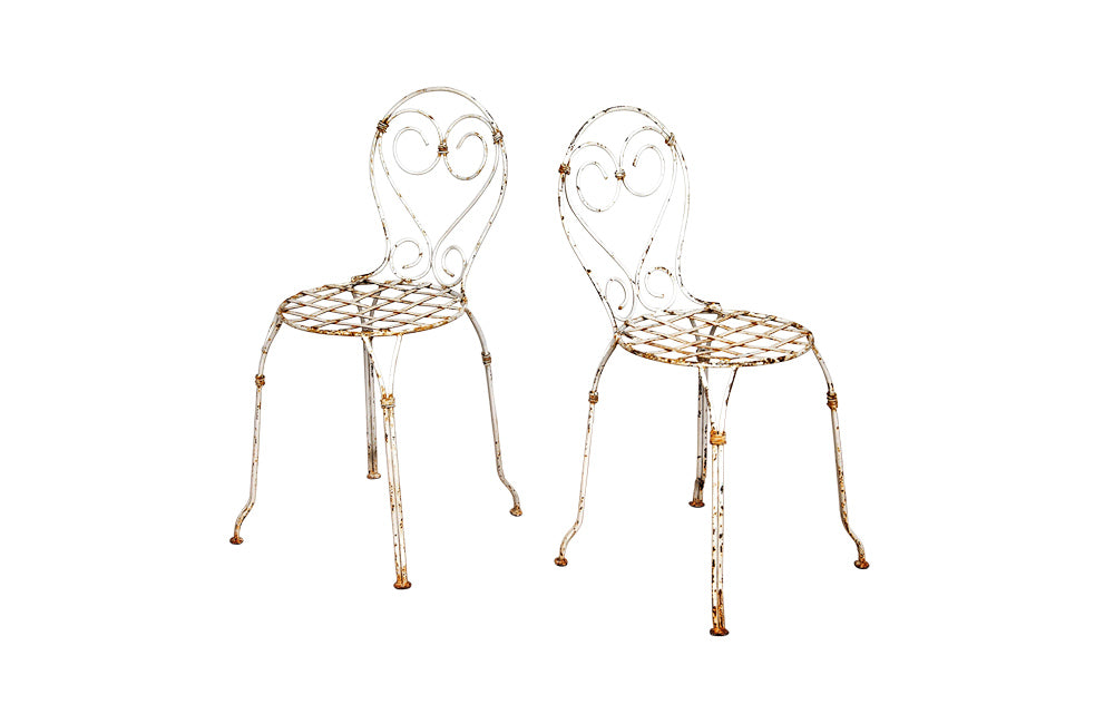 Six French Iron Garden Chairs - French Antiques - Garden Antiques -Garden Chairs - AD & PS Antiques