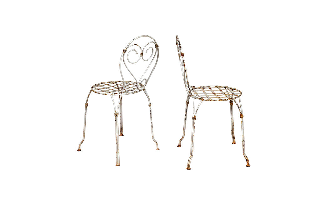 Six French Iron Garden Chairs - French Antiques - Garden Antiques -Garden Chairs - AD & PS Antiques