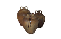 Collection of Three Stoneware Walnut Oil Pots-Stoneware-French Antique Pottery-Ceramics-Confit Pots-Stoneware-Decorative Antiques-French Antiques-Decorative Accessories-Kitchenalia-AD & PS Antiques