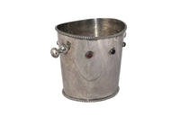 Silverplate Vintage Champagne Bucket With Cabochons-Vintage Silverplate Wine Cooler-Mid Century Modern Ice Bucket-Decorative Accessories-Fine Dining Accessories-AD & PS Antiques