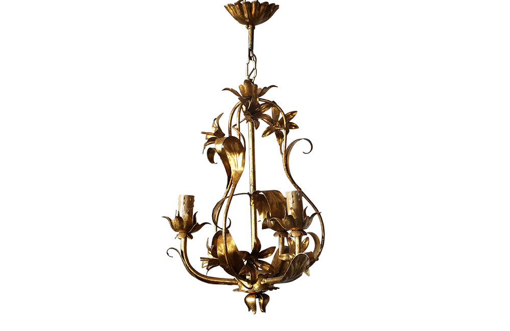 Vintage Lily Chandelier-Vintage Lighting-French Antiques-Hanging Light-Chandeliers-AD & PS Antiques