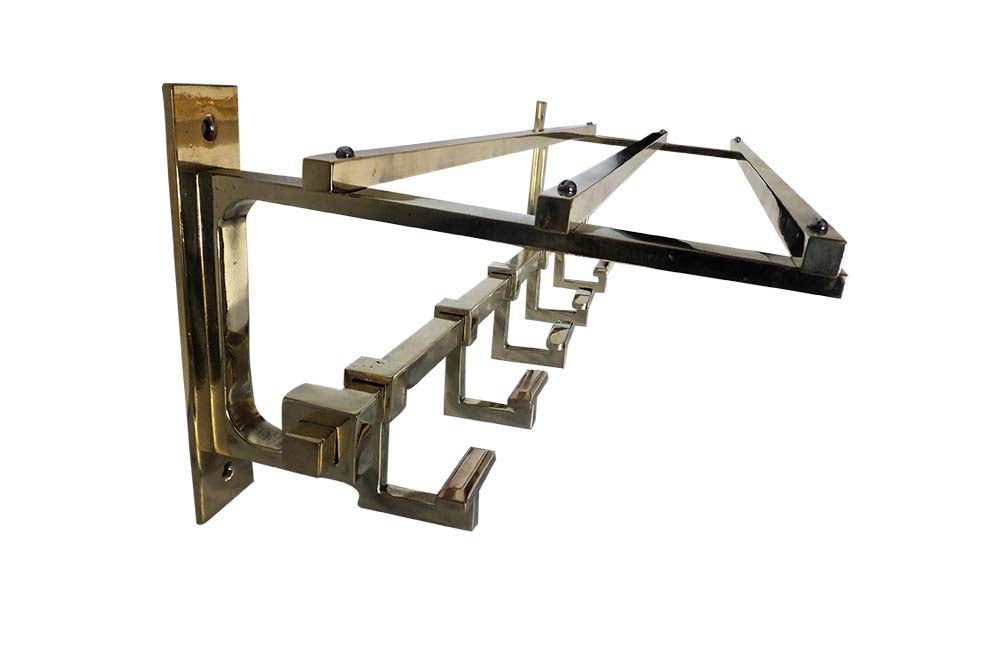 BRASS COAT & HAT RACK