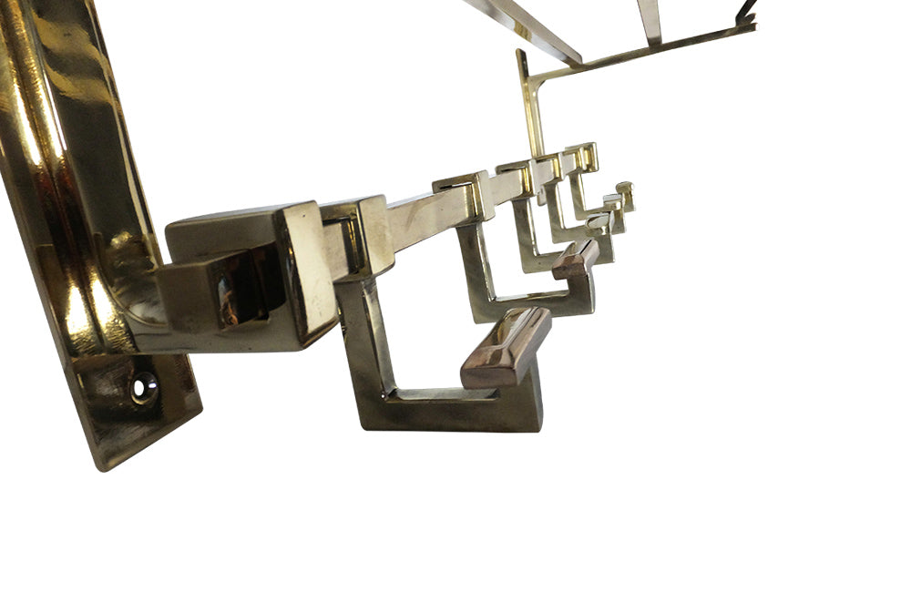 BRASS COAT & HAT RACK