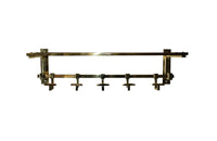BRASS COAT & HAT RACK