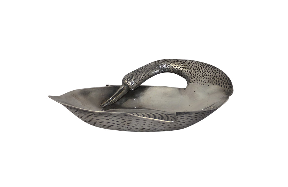 Silverplate Swan Card Tray-Swan Vide Poche-Trinket Tray-Decorative Accessories-French Antiques-Vintage Accessories-AD & PS Antiques