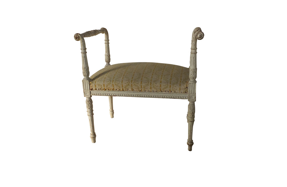 19th Century Swedish Stool - Neoclassical Revival Stool - Antique Stool - Swedish Antiques – Antique Stool – Antique Furniture - AD & PS Antiques