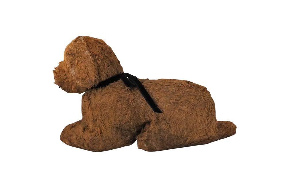 SEATED BROWN FRENCH TOY DOG